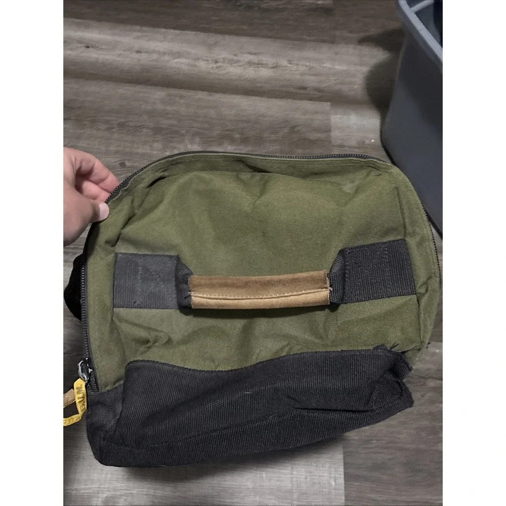 VTG 90's Bum Equipment Duffle Bag Embroidered B.U.M. 23x16x12  green Some Rips